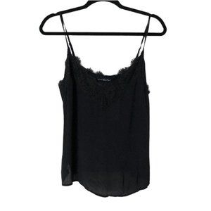 Abercrombie & Fitch Black Satin Lace Tank Cami